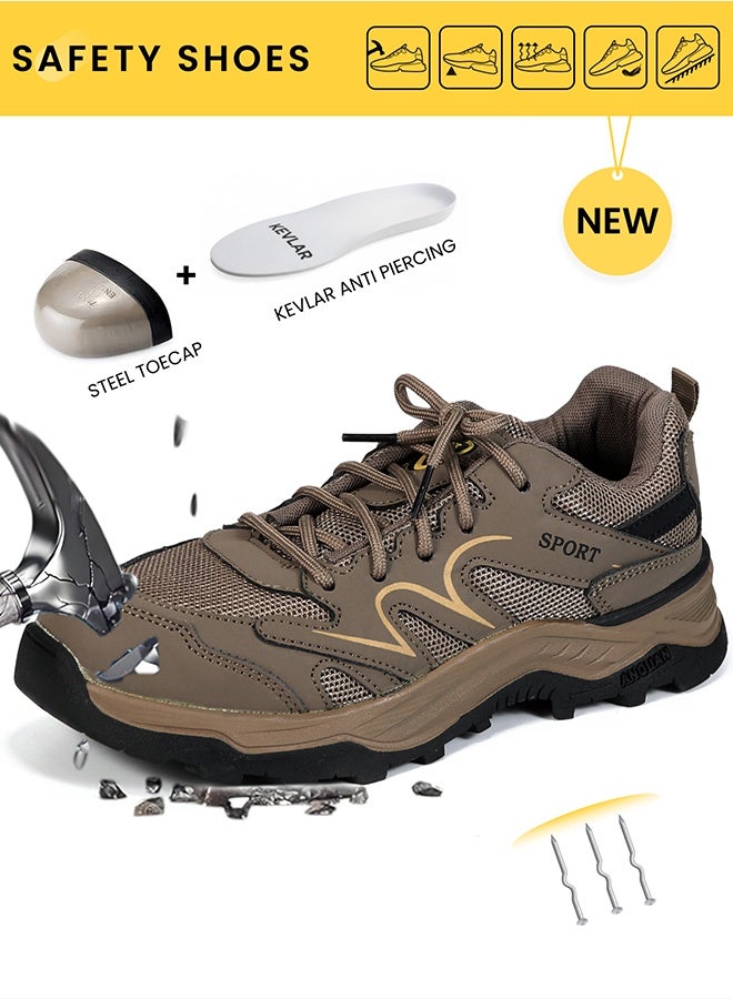 آو وانغ حذاء امن بمقدمه من الصلب لحمايه الاصابع للرجال يتميز بخفه الوزن ، مريح وغير قابل للتلف او الثقب وسهل الارتداء بتصميم رياضى عصرى - Image 1